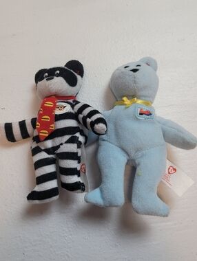 Ty Teenie Beanie Babies 2004 McDonalds Happy Meal Collection Set of 2 hamburglar